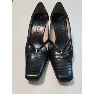 Valentine Made in Italy Leather Heels Square Toe‎ Vero Cuoio Size 6.5B Y2K